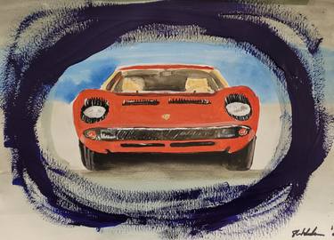 Original Figurative Car Paintings by Gavin Waldron