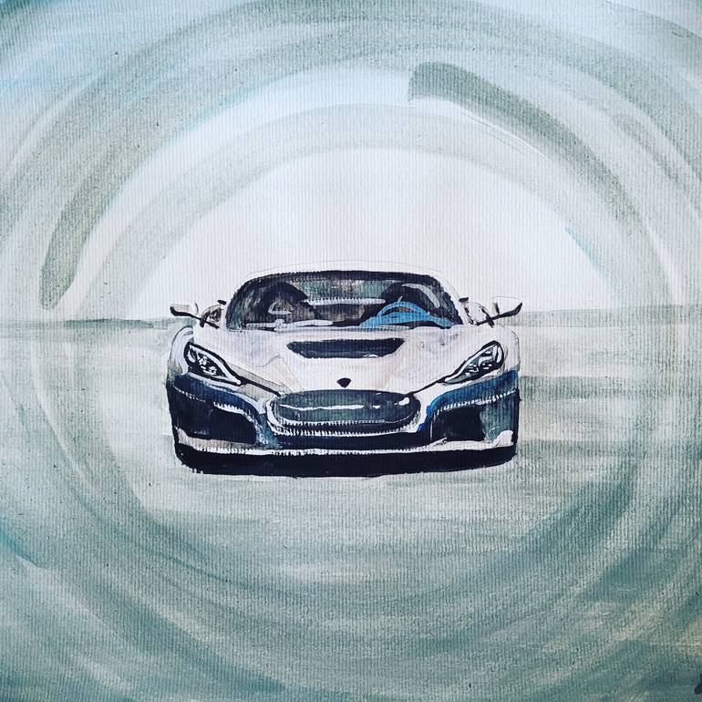 Rimac Concept Front Painting By Gavin Waldron Saatchi Art