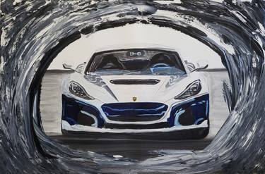 Original Figurative Car Paintings by Gavin Waldron