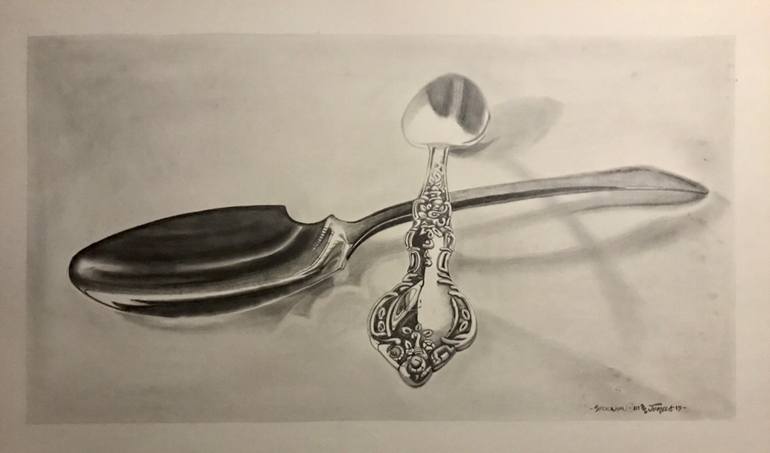 Spoons Drawing By Matt Jonas Saatchi Art With the spoon gouge, begin to carve away in the center of the spoon. spoons drawing