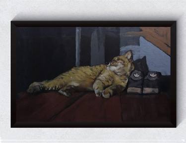 The Cat and the shoes - Painting thumb