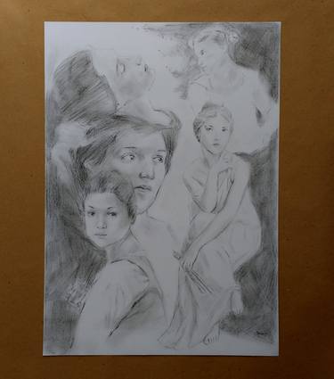 Original Portraiture Women Drawings by Jhonas Vieira