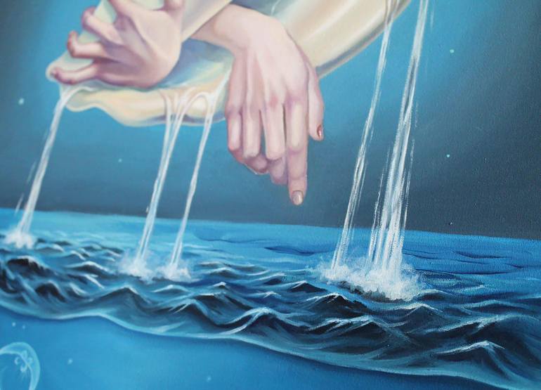 Original Conceptual Water Painting by Katerina Pathak