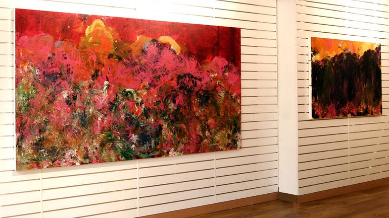 Original Abstract Expressionism Abstract Painting by Dragomir Misina