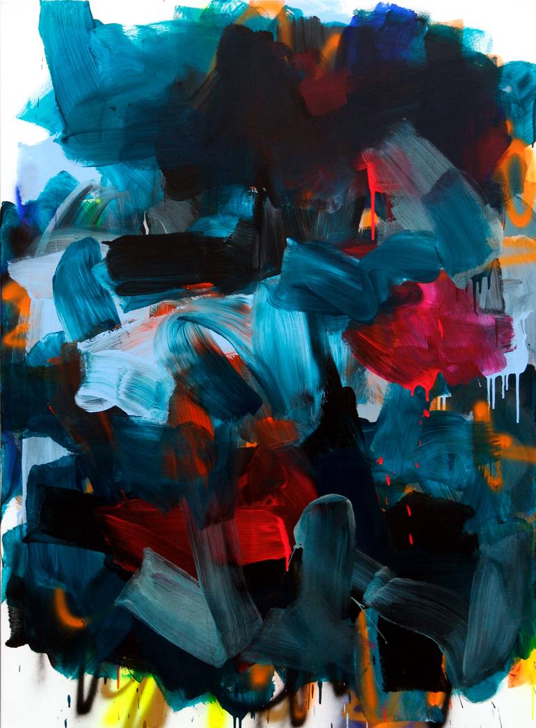 Original Abstract Expressionism Abstract Paintings by Dragomir Misina