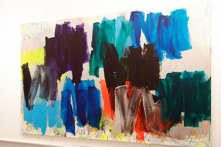 Original Abstract Expressionism Abstract Painting by Dragomir Misina