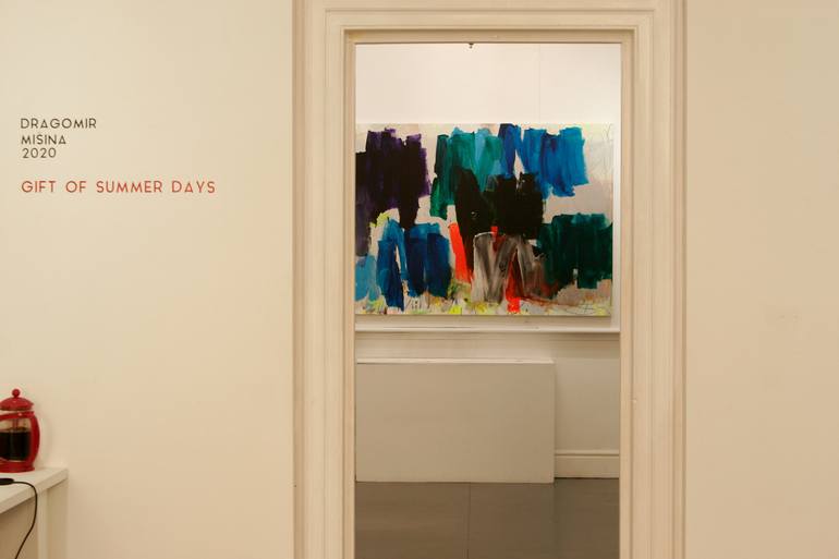 Original Abstract Expressionism Abstract Painting by Dragomir Misina