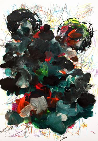 Original Abstract Expressionism Abstract Paintings by Dragomir Misina
