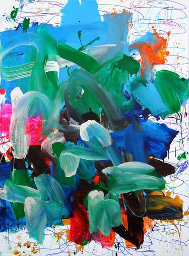 Original Abstract Expressionism Abstract Paintings by Dragomir Misina