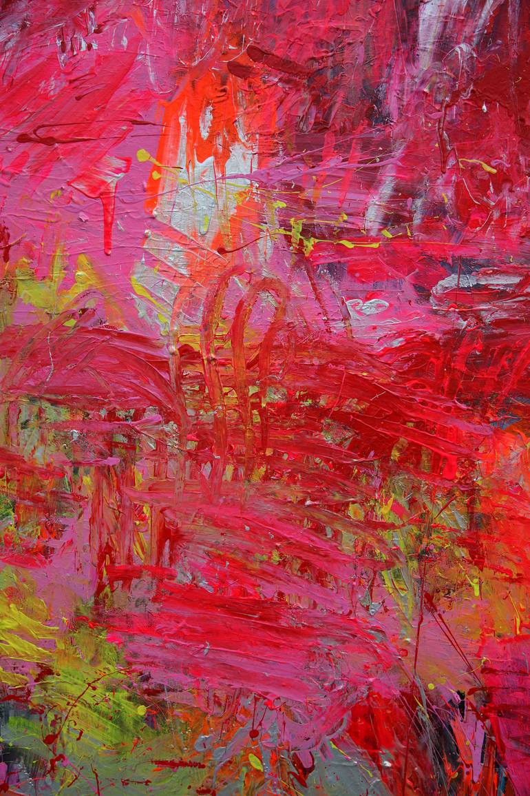 Original Abstract Expressionism Abstract Painting by Dragomir Misina
