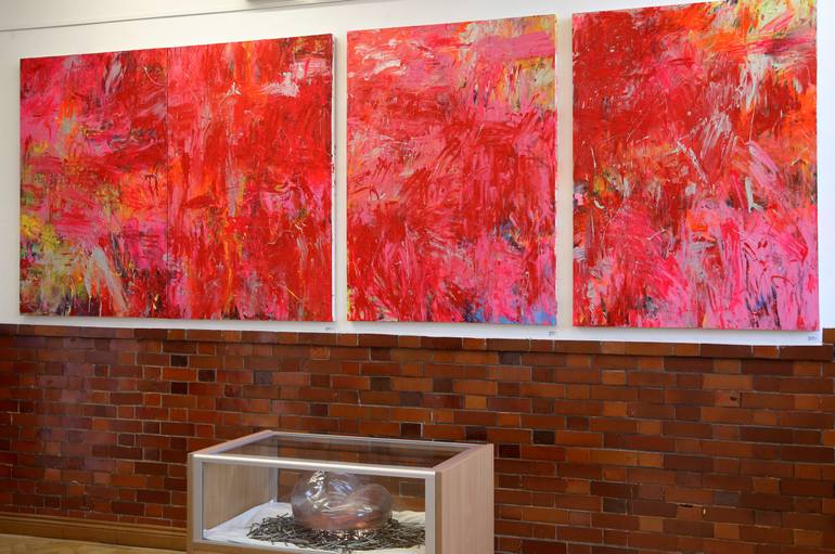 Original Abstract Expressionism Abstract Painting by Dragomir Misina