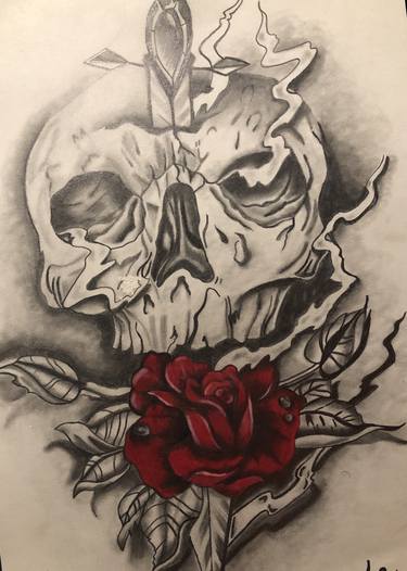 Skull and rose thumb