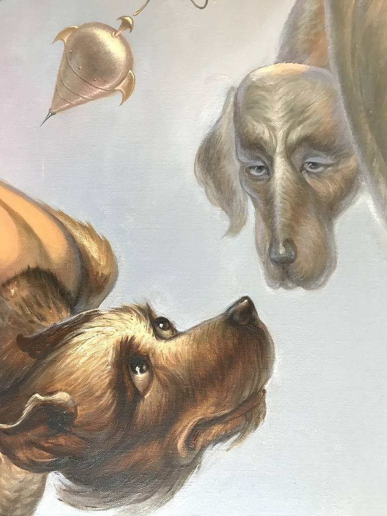 Original Modern Dogs Painting by Guennadi Kalinitchenko