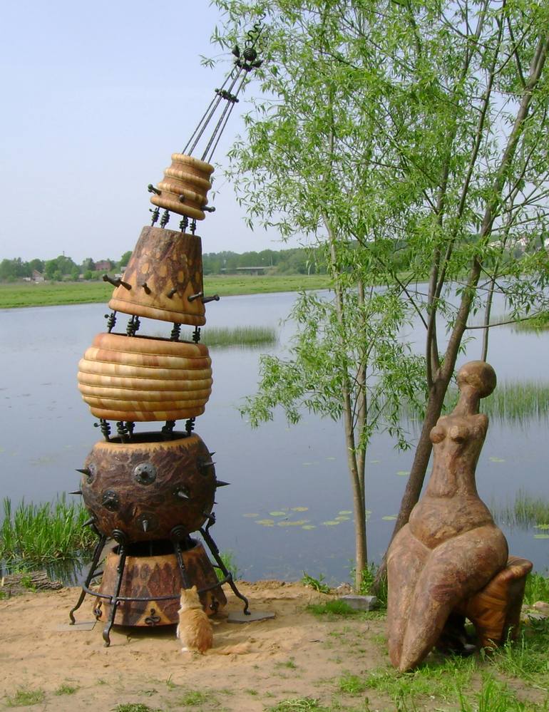 Original World Culture Sculpture by Guennadi Kalinitchenko