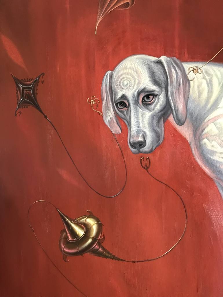 Original Modern Dogs Painting by Guennadi Kalinitchenko