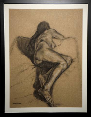 Original Figurative Nude Drawings by Manuel Adrianzen