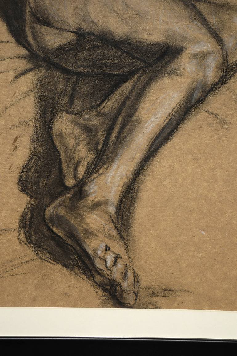 Original Figurative Nude Drawing by Manuel Adrianzen