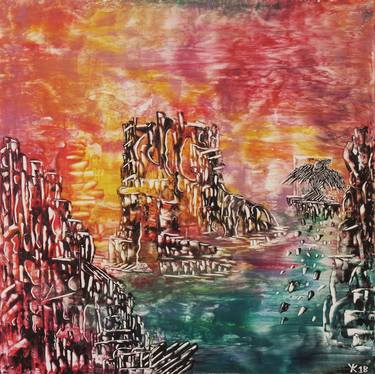 Print of Abstract Landscape Paintings by Yiannis Karapanos