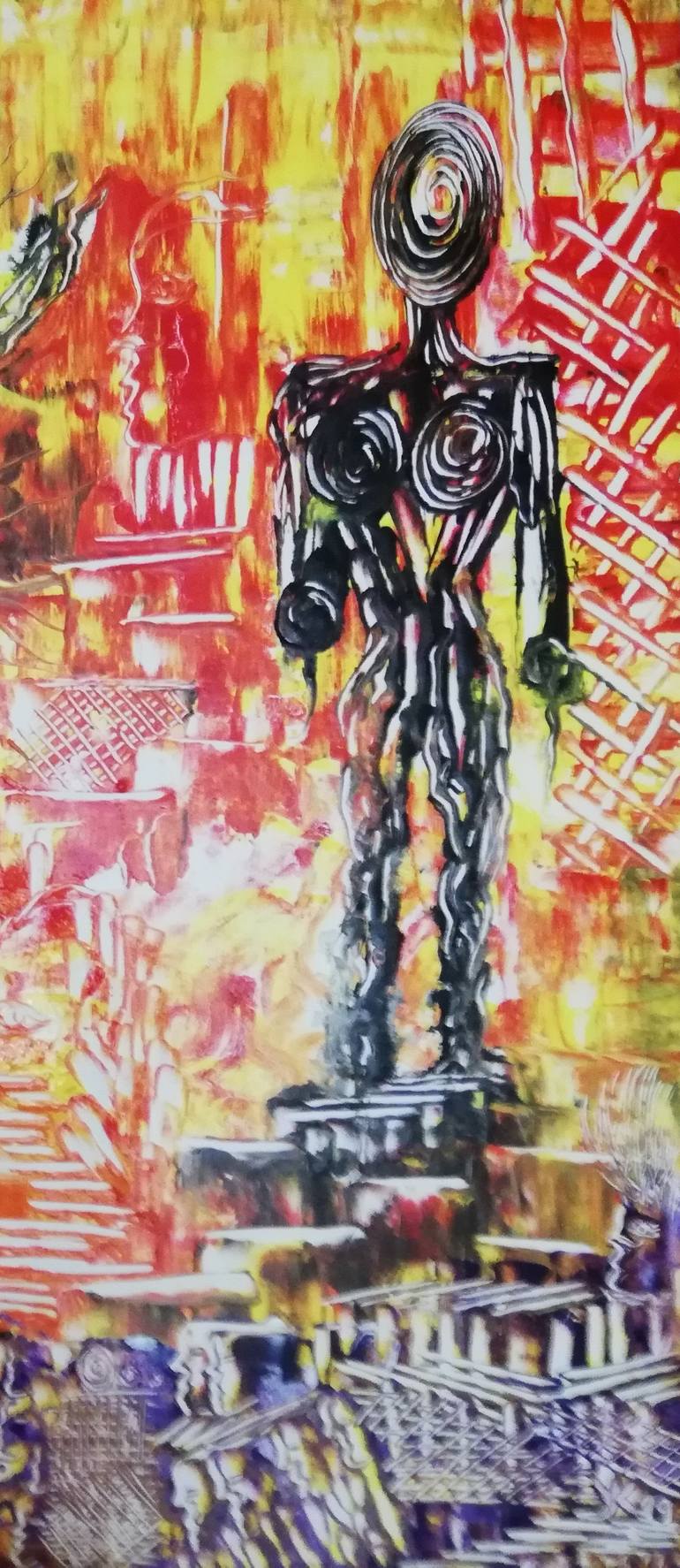 Original Abstract Religion Painting by Yiannis Karapanos