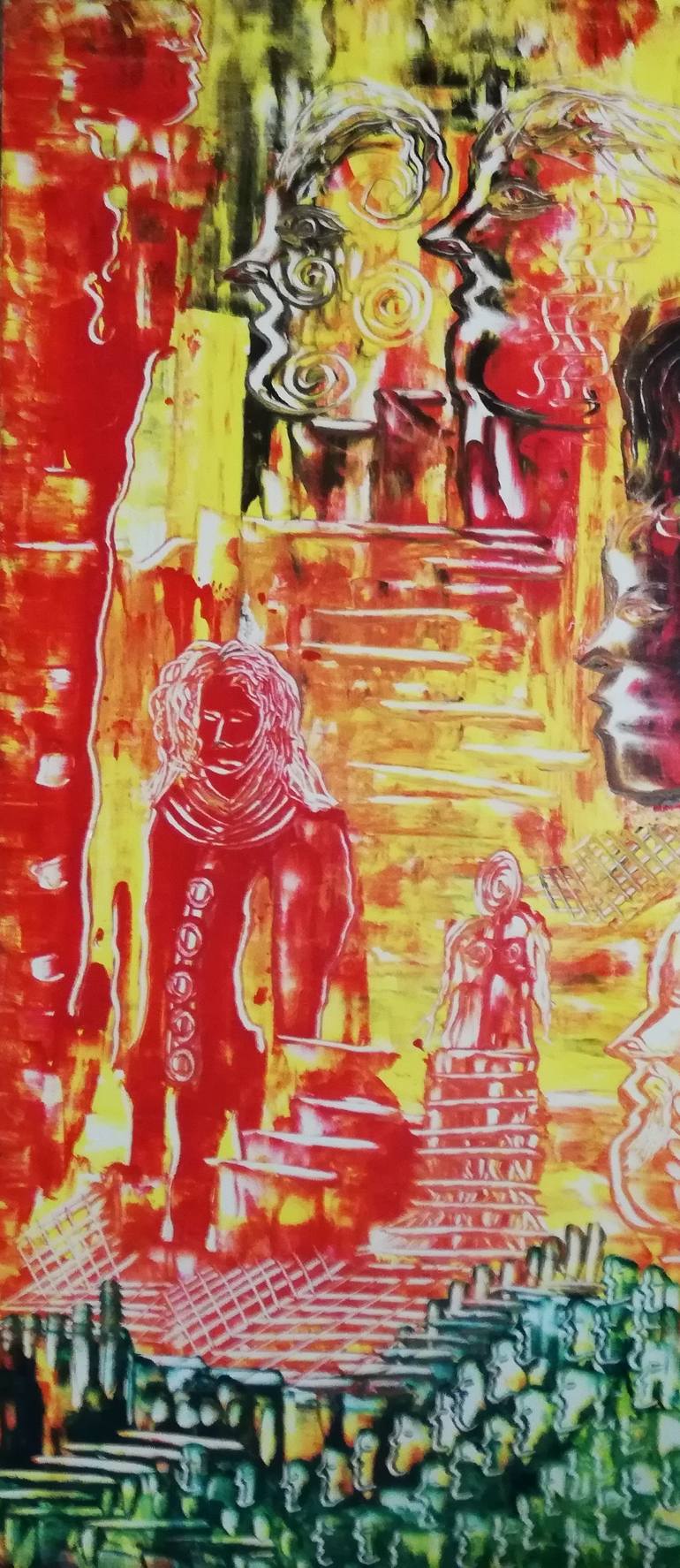 Original Abstract Religion Painting by Yiannis Karapanos