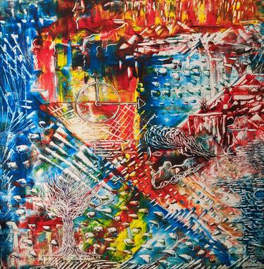 Print of Abstract Expressionism Time Paintings by Yiannis Karapanos