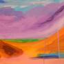 Valley/Blue Line Painting by Erik Slutsky | Saatchi Art