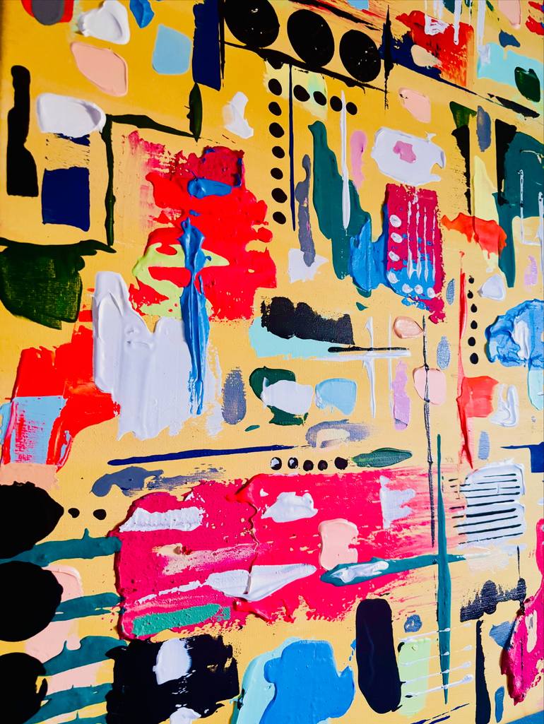 Original Art Deco Abstract Painting by Alexandra Powell