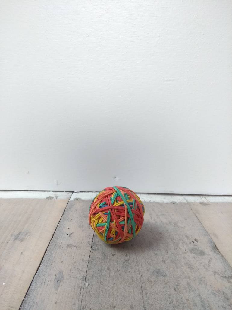 Rubber Band Ball Sculpture by Moronic Jizz Rag Saatchi Art