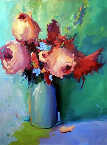 Original Fine Art Floral Paintings by Maryann Brummer