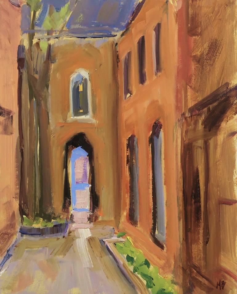 Original Architecture Painting by Maryann Brummer | Impressionism Art on Other | Archways