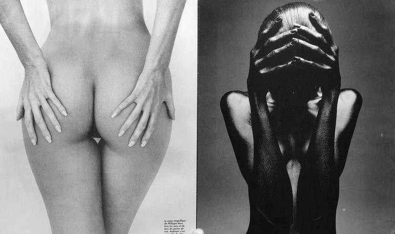 Original Cubism Erotic Collage by Natalie Obermaier