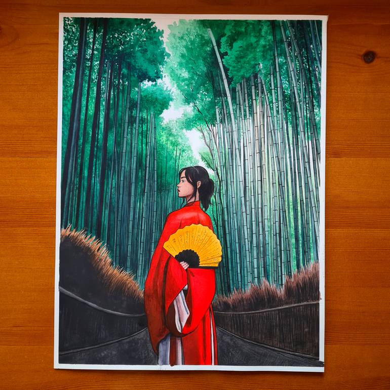 Kyoto Painting Japanese Landscape Painting Painting by Arnat Nysanbayev