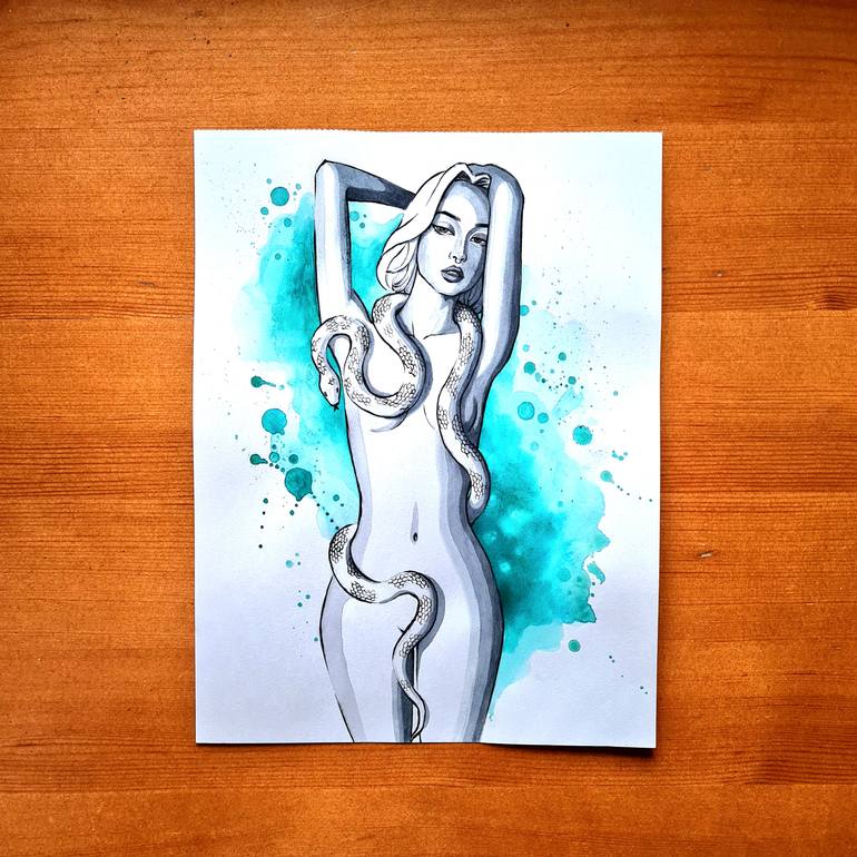 Original Abstract Body Painting by Arnat Nysanbayev