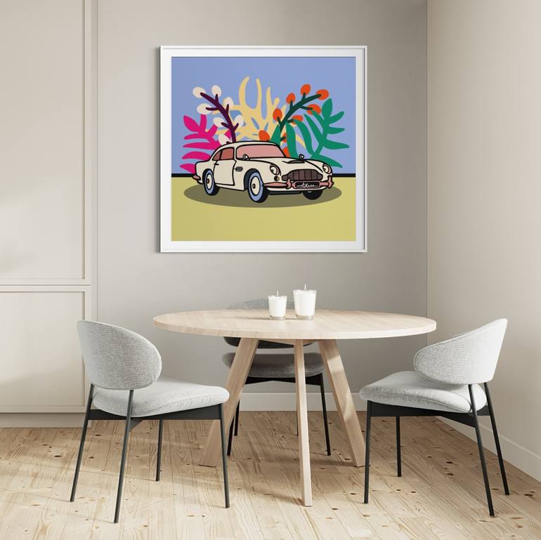 Original Art Deco Automobile Mixed Media by Amber Rose Olivier