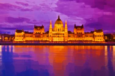 Parliament, Budapest, Hungary at night thumb