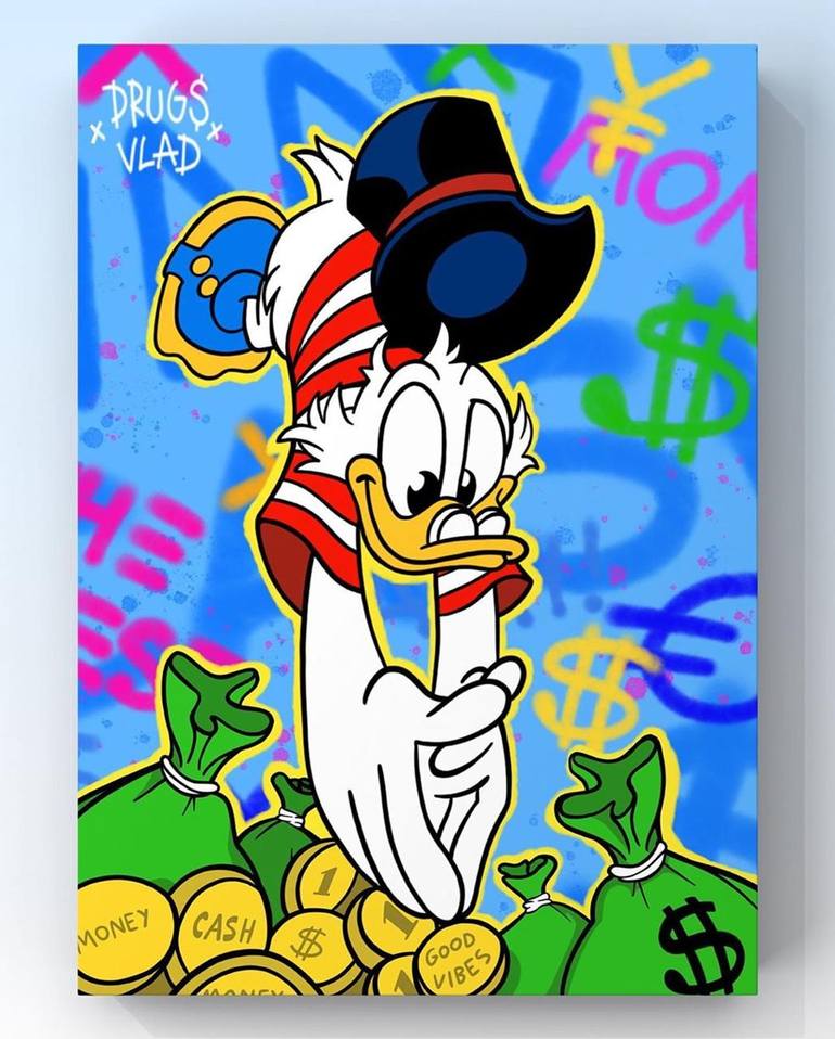 Scrooge McDuck Painting by Nenikas Art Saatchi Art