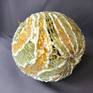 Apple decorated with smalt.
Materials: smalts ORSONI (Italy), wood. Mosaic / micromosaic.
Diameter is about 9 cm. Direct method.
Author's work.