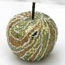 Apple decorated with smalt.
Materials: smalts ORSONI (Italy), wood. Mosaic / micromosaic.
Diameter is about 9 cm. Direct method.
Author's work.