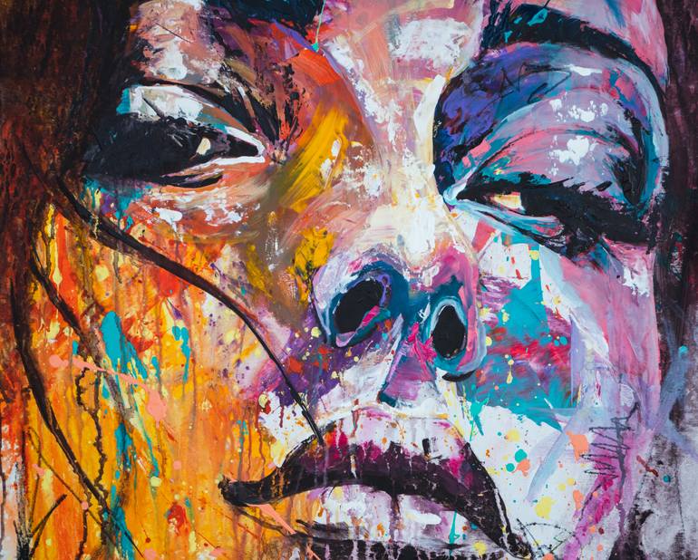 Original Street Art Women Painting by Daniel Jonez