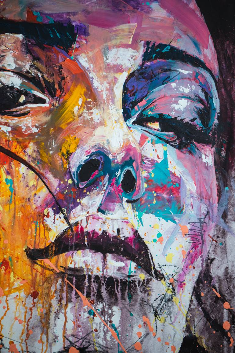 Original Street Art Women Painting by Daniel Jonez