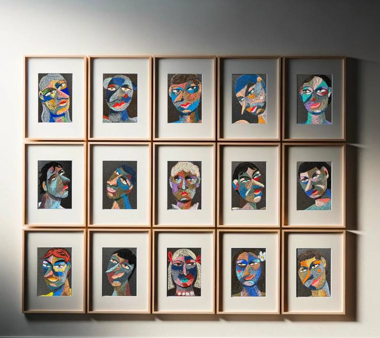 Original Contemporary People Drawing by Maria Ansh