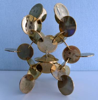 Geometric Coin Sculptures «BITCOIN-SYMBOL OF THE MODERN WORLD» thumb