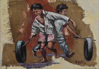 Original Children Paintings by Gianni Mattu