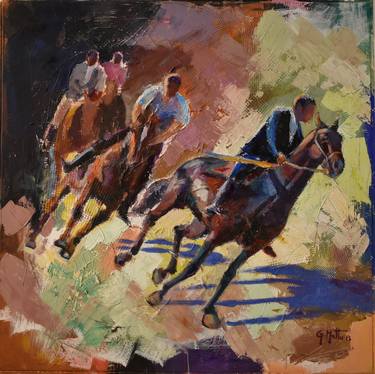Original Figurative Horse Paintings by Gianni Mattu