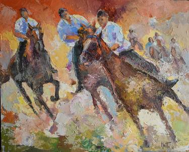 Print of Figurative Horse Paintings by Gianni Mattu