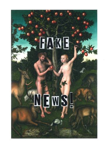 Saatchi Art Artist Sarah Maple; Collage, “Fake News - Limited Edition Print” #art