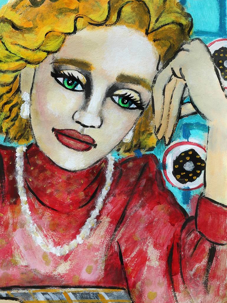 Original Modernism People Painting by Nafisa Al Amri