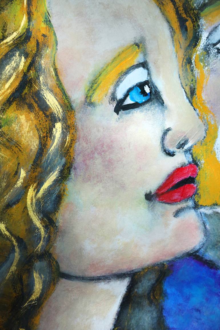 Original Art Deco People Painting by Nafisa Al Amri