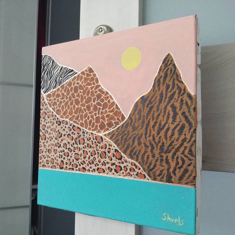 Original Pop Art Landscape Painting by Oksana Shvets