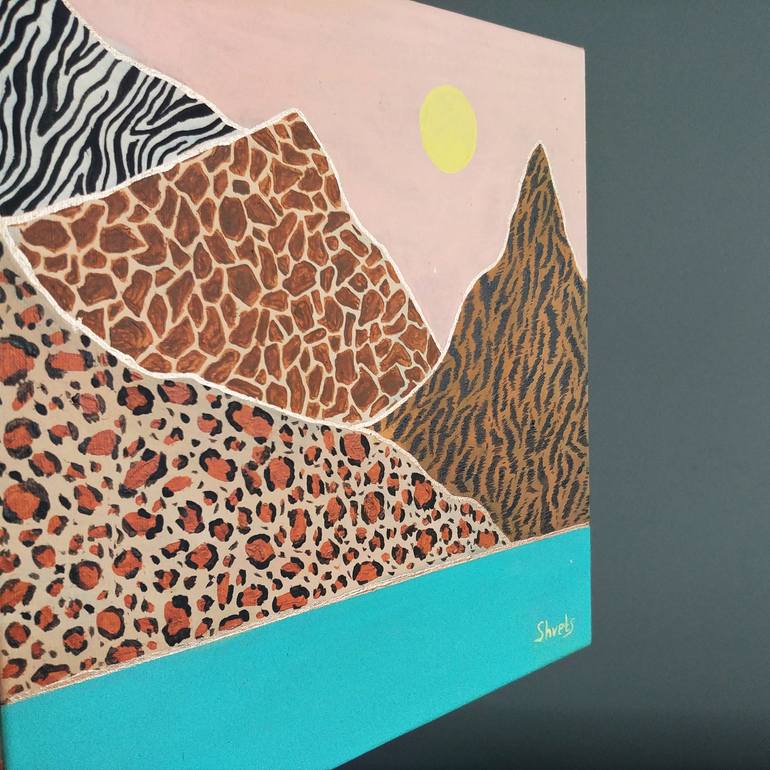 Original Pop Art Landscape Painting by Oksana Shvets